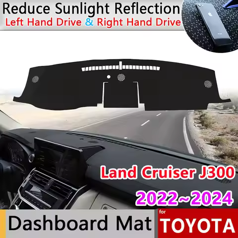 Dashboard Cover for Toyota Land Cruiser LC300 J300 GR Sport 2022~2024 Mat Carpet Pad Rug Sunshade Ca