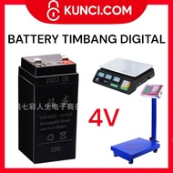 BATTERY 4v 4ah 4.5v RECHARGEABLE BATTERY TIMBANG DIGITAL SCALE PLATFORM SCALE