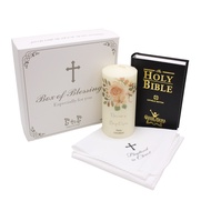 [Ready Stock Malaysia] Baptism Set - Good New Bible/Personalised Baptism Candle/Baptism Cloth set