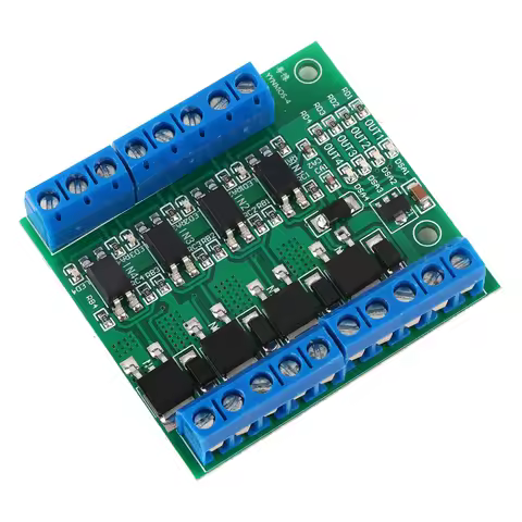 PWM 4-Channel MOS FET Module PLC Amplifier Circuit Board Driver Module 3-20V to 3.7-27VDC 10A MOS Tu