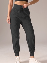 SUPERFLOWER Fabric Drawstring Running Sport Jogging Pants Womens Quick Dry Athletic Gym Fitness Swea