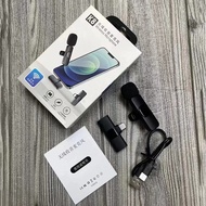 K8 2 in1 âm thanh di động video Lavalier không dây ve áo microphone loại C Cổng cho Live phỏng vấn v