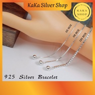 925 Silver BOX Bracelet / Anklet | Gelang Tangan / Gelang Kaki BOX Perak 925 |
