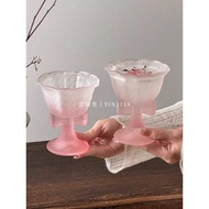 French Matte Bow Highball Glass｜Girly Aesthetic for Juice/Dessert/Cold Drinks