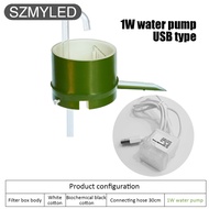 Aquarium Hang On External Filter Bamboo Tube Filter With USB Water Pump 3-in-1 Wall Top-mounted Mini