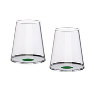 SplitGlass 水晶玻璃紅酒杯 - 2 件套裝 (綠色)