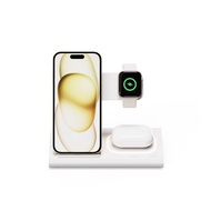 mooas Flat Square 3 in 1 Wireless Charging Station Wireless Charger with nightlight 15W Fast Wireles
