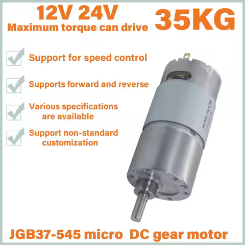 JGB37-545 high torque reduction motor DC reduction motor DC 6V 12V 24v low speed motor forward and r