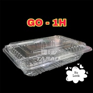 TAPAU - GO-1H / OPS - OP1H Plastic Tray [ 100 pcs+- ] Bakery Disposable Plastic Clear Bekas Kuih Pla