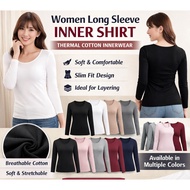 🔥WHOLESALE 49🔥 Woman Long Sleeve Inner Shirt Under Shirt Thermal Innerwear Underwear/Baju Batin Wani