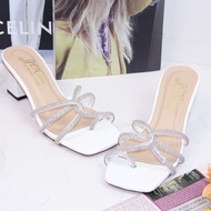 (Ảnh thật) Guốc cao gót vuông 5p quai mảnh xoàn chéo xỏ ngón - G97