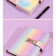 [Ready Stock] B6 Password Notebook Locked Diary Handbook Student Notepad Stationery Notebook Noteboo