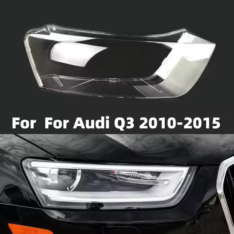 Clear Car Front Headlight Lens Cover For Audi Q3 2010-2015 Transparent Lampshade Headlamp Shell