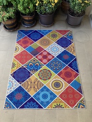 MMshopพรมปูพื้นหนานุ่มพรมแบบ3Dพรมปูพื้นห้องนั่งเล่นลายสวยงานดีขนาด120*160ซม พรม3Dผืนใหญ่ carpet พหรม