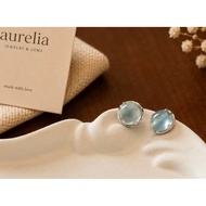 Blue opal earrings AURELIA Green Stone Women's Earrings