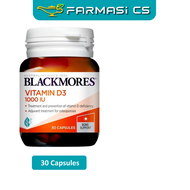 Blackmores Vitamin D3 1000IU 30 Capsules EXP:10/2027 [ Vit D Farmasi CS ]