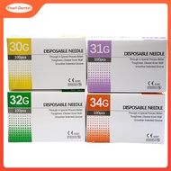 100Pcs/box 25G 27G 29G 34G 33G 32G 31G 30G Painless Small Superfine Beauty Needle Disposable Injecti