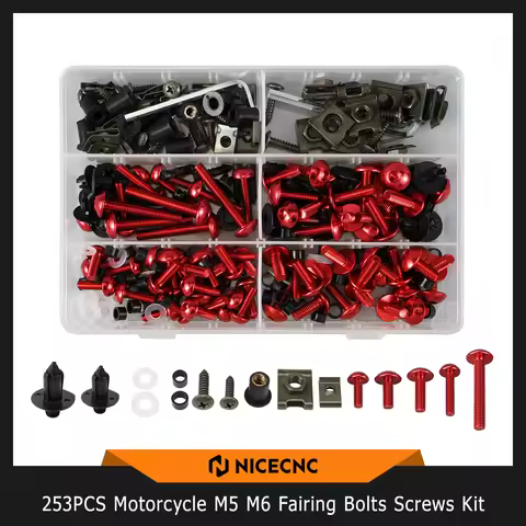 253PCS M6 M5 Fairing Bolts Kit Fastener Clips For HONDA CBR1000RR CBR600RR CBR500R CBR300R CB650R NC
