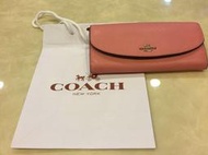 (*) [降價] 正廠 COACH 皮夾 長夾 F52628 粉紅色