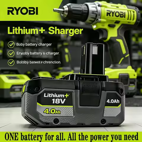 High Capacity 18V Lithium Battery RYOBI ONE+ Series P107 P108 Rechargeable Power Tool Battery Long L