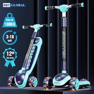 Xe trượt scooter bánh phát sáng BBT GLOBAL KM984 cho bé từ 3-12 tuổi tải trọng tới 100kg bảo hành 12