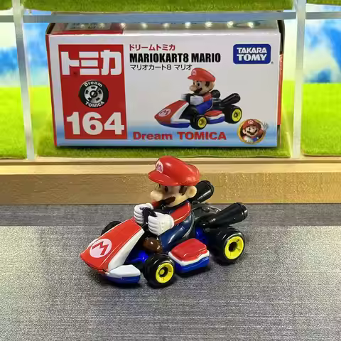 Original TAKARA TOMY Dream Tomica No.164 Mario Kart 8 Mario Super Mario Diecast Alloy Model Car Coll