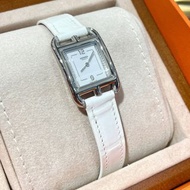 全新HERMES手錶W056651WW00 白色鱷魚皮/鑲鑽白漆錶盤 Cape Cod Watch #BRAND NEW #香榭站正品