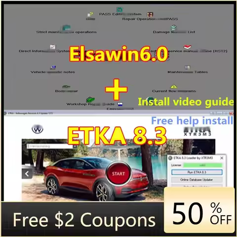 E tka 8.3 with ELSAWIN 6.0 Latest Maintenance Software Group Vehicle Electronic Parts Catalog Suitab