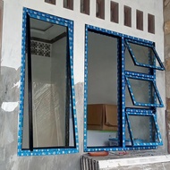 Kusen Jendela Aluminium YKK dan Jendela Jungkit Merek YKK