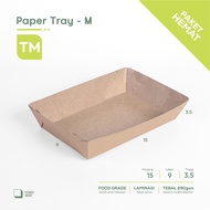 Savings Package | Paper Tray M | 15x9x3.5 | Dine in Packaging Paper Plates | Waterproof Lamination |