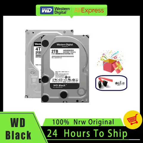 Western Digital WD Black 4TB 6TB 8TB 1TB 2TB 3.5 ''Gaming Hard Drive SATA3 HDD Device 7200RPM 6Gb / 
