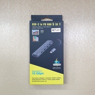 Type C Hub 5 in 1 Netline (3x type C, 1xPD, 1xUSB 3.0)
