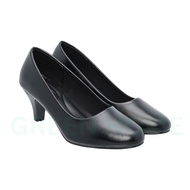 LAS Elegant Black Office Wear Hill Shoes for Women  Comfortable & Stylish MZ 927