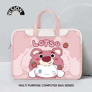 laptop bag bag Vision Strawberry Bear Laptop Bag Portable for Apple macbook15 Point 6 Inch Small New Air13.3 Huawei matebook Lenovo Women's 14 Inner Bag Pro Protective Cover