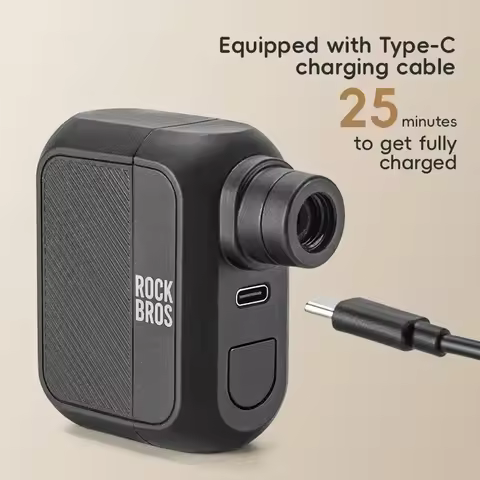 ROCKBROS Electric Air Pump Portable 100PSI Bicycle Pump Air Compressor Rechargeable Tire Inflator Pu