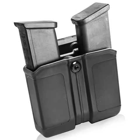 Gunflower OWB Universal Polymer Double Magazine Pouch with Belt Clip for 9mm Double Stack Stainless 