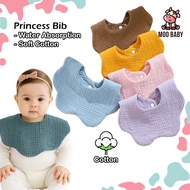 Moo Baby Princess Bibs Cotton Baby Bibs Waterproof  Bib Baby Bib Baby Girl Baby Washcloth Bib Baby B