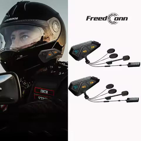 Freedconn Helmet Headset FG Motorcycle Bluetooth Intercom 12RidersIntercomunicador Moto Interphone B
