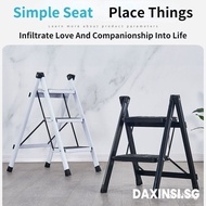 DAXINSI Foldable Ladder Step 2 3 4  Step Ladder 150kg Bearing Capacity Step Stool Slim Ladder Small 