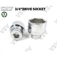 Gestar Socket 3/4"DR 6PT 24mm, 25mm, 26mm, 27mm, 28mm, 29mm, 30 Children's shock Wrench Socket 3/4"