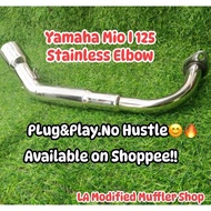 YAMAHA MIO 1 125 Stainless Elbow Plug &Play (51mm)