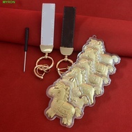 MYRON Golden Horse Accessories, Year of Horse Mascot Dolls  Pony Keychain Accessories, Chinese Style