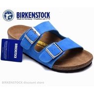 Birkenstock Arizona mens/female classic Cork anti-fur sky blue sandals beach Shoes34-46