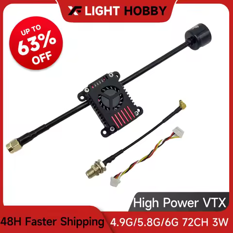XFlight Hobby 4.9G-5.8GHz 3W VTX High Power 72CH VideoTransmitter with CNC Shell 25/1000/2000/3000 m