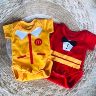 baby onesie collection fastfood uniforms jollibee and mcdo inspired