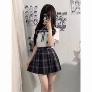 JK Uniform Suit Female Student School Uniform Basic Style Shirt Loose All-Match jk Top Pleated Skirt