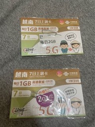 越南7日上網卡 5G/4G SIM卡
