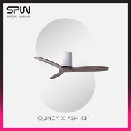 SPIN Quincy (ASH Wood Blades) No Light (43inch / 52inch / 60inch) Ceiling Fan