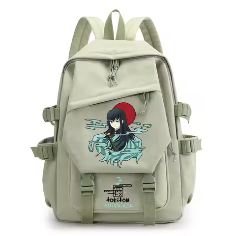 Multicolour Backpack Anime Demon Slayer School Bags for Teenage Girls Boys Cartoon Kimetsu No Yaiba 