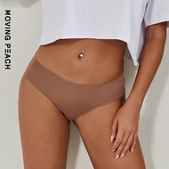 MOVING PEACH Seamless panties women underwear Ice Silk Mid-Rise Thong One piece Panty brief S-XL
